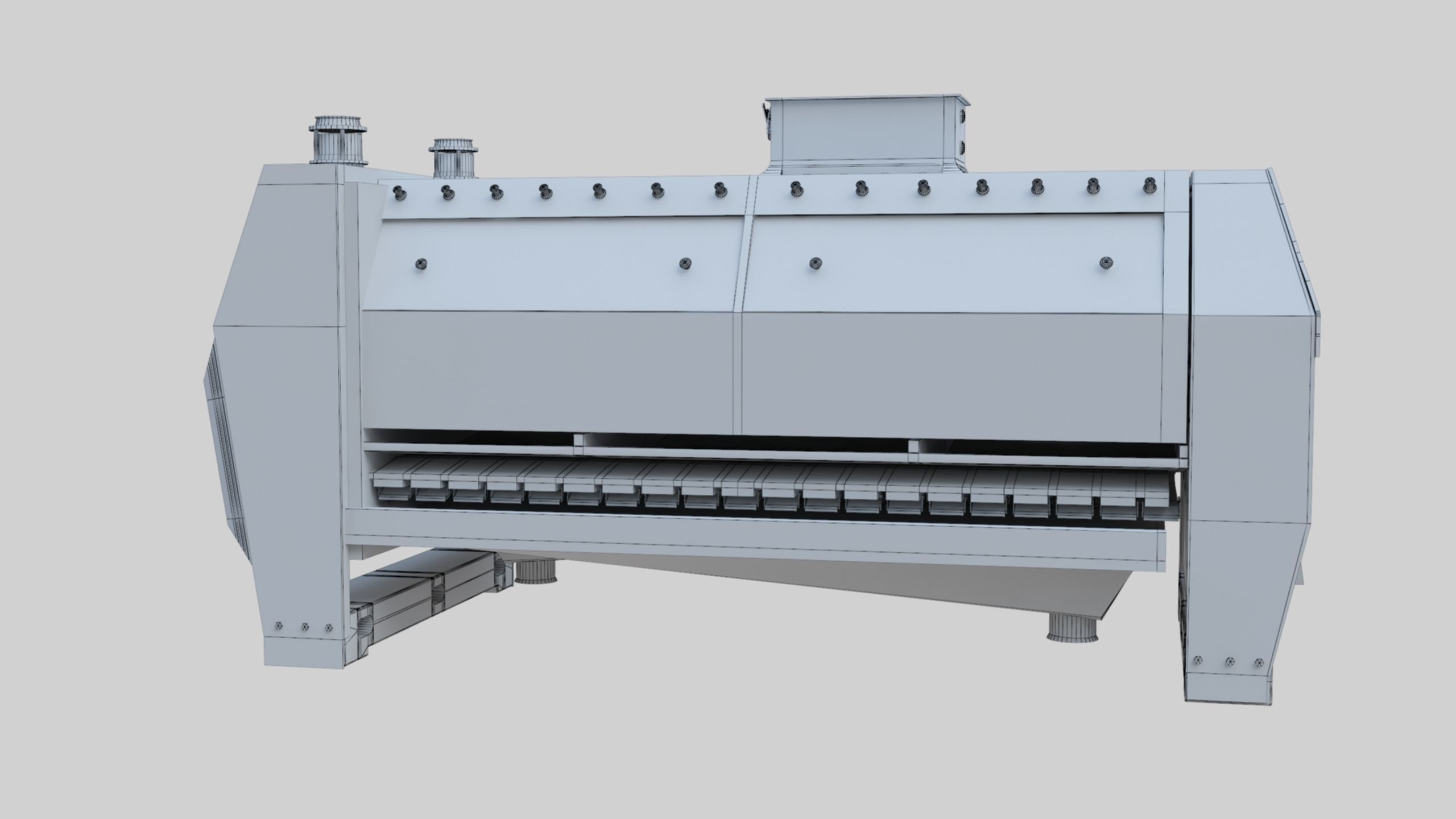 Semolina Purifier - Wheat Grain Flour Milling Machine Low-poly 3D model_56
