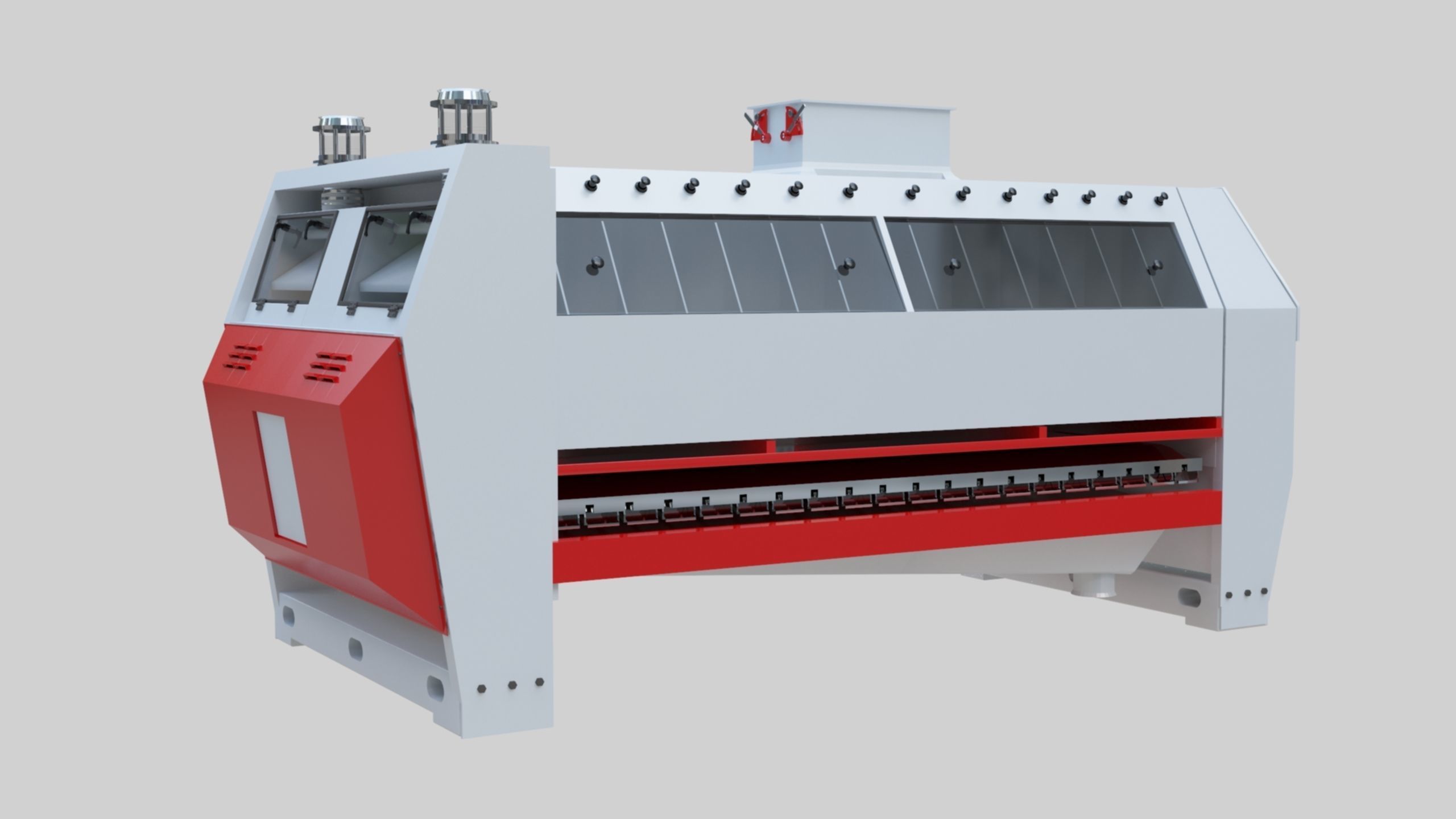 Semolina Purifier - Wheat Grain Flour Milling Machine Low-poly 3D model_38