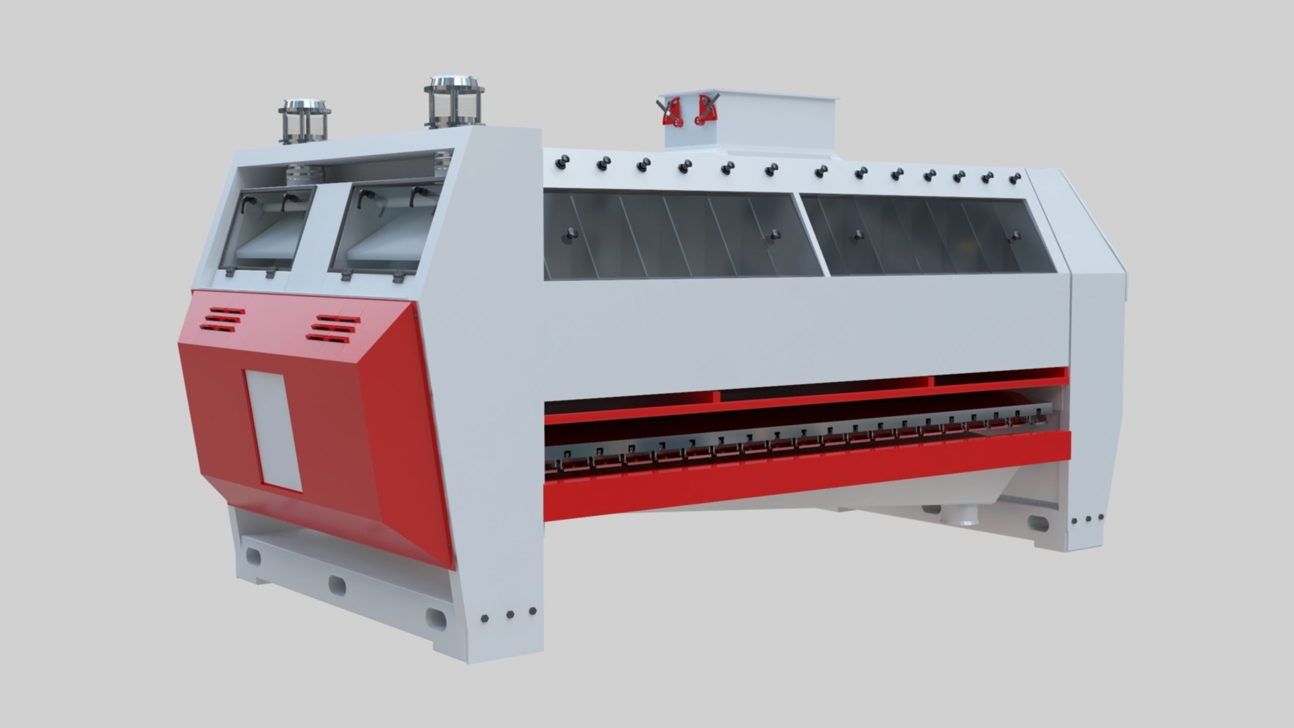 Semolina Purifier - Wheat Grain Flour Milling Machine Low-poly 3D model_44