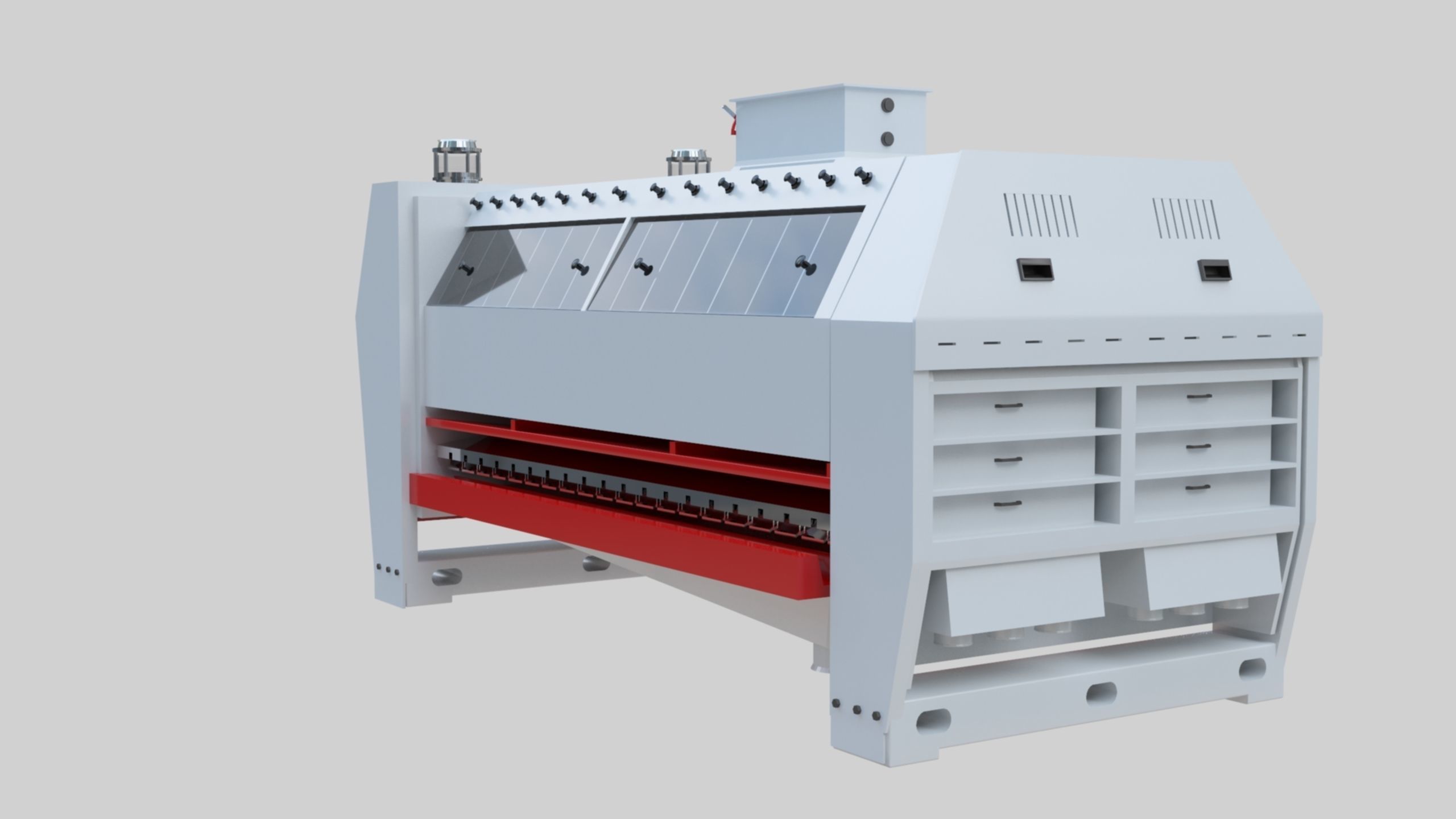 Semolina Purifier - Wheat Grain Flour Milling Machine Low-poly 3D model_37