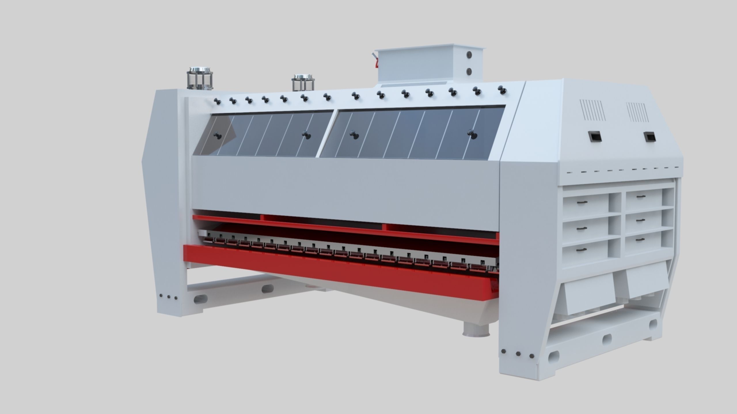 Semolina Purifier - Wheat Grain Flour Milling Machine Low-poly 3D model_9