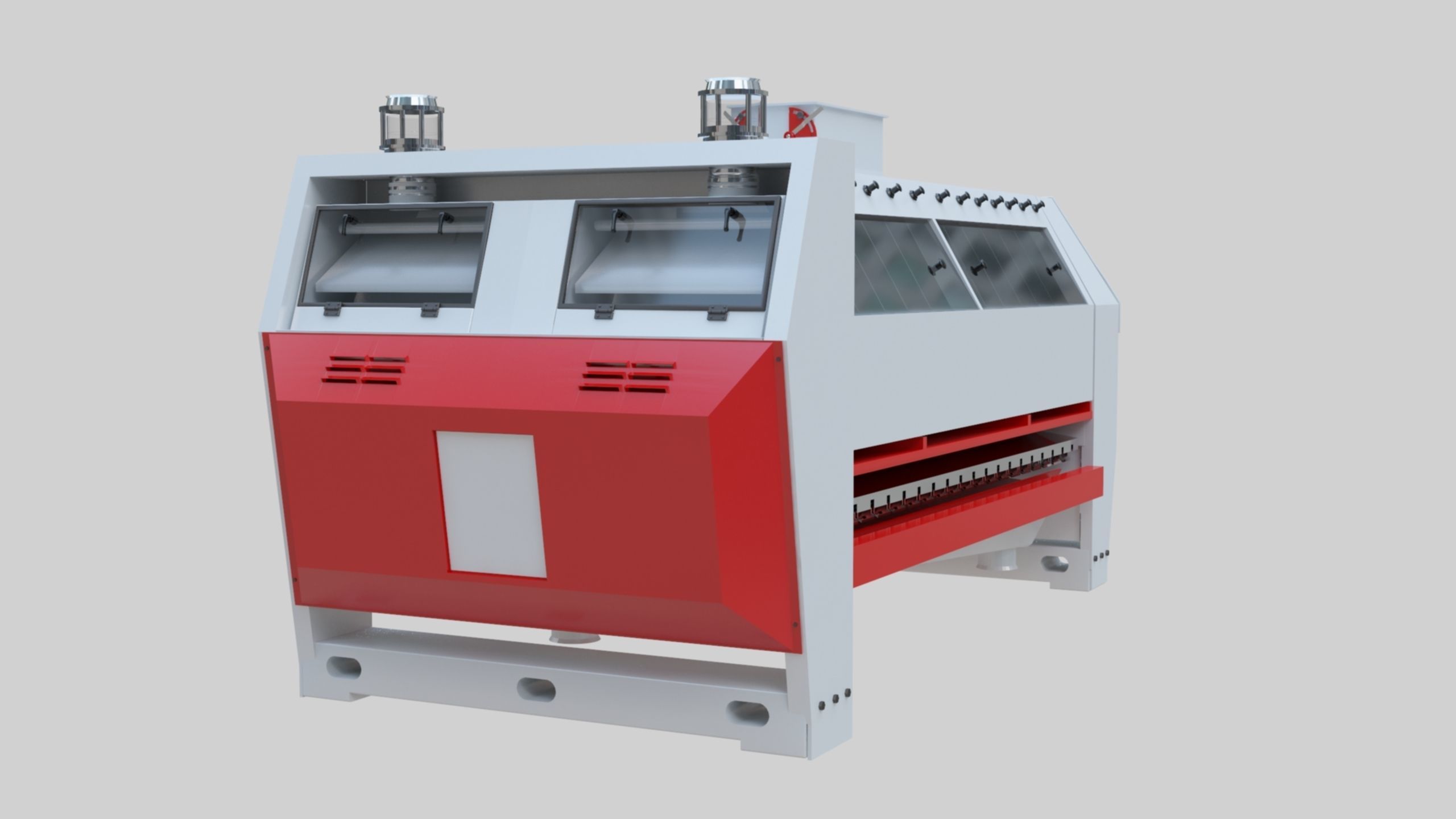 Semolina Purifier - Wheat Grain Flour Milling Machine Low-poly 3D model_25