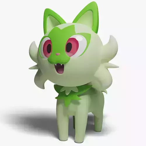 Sprigatito Rigged 3d Model