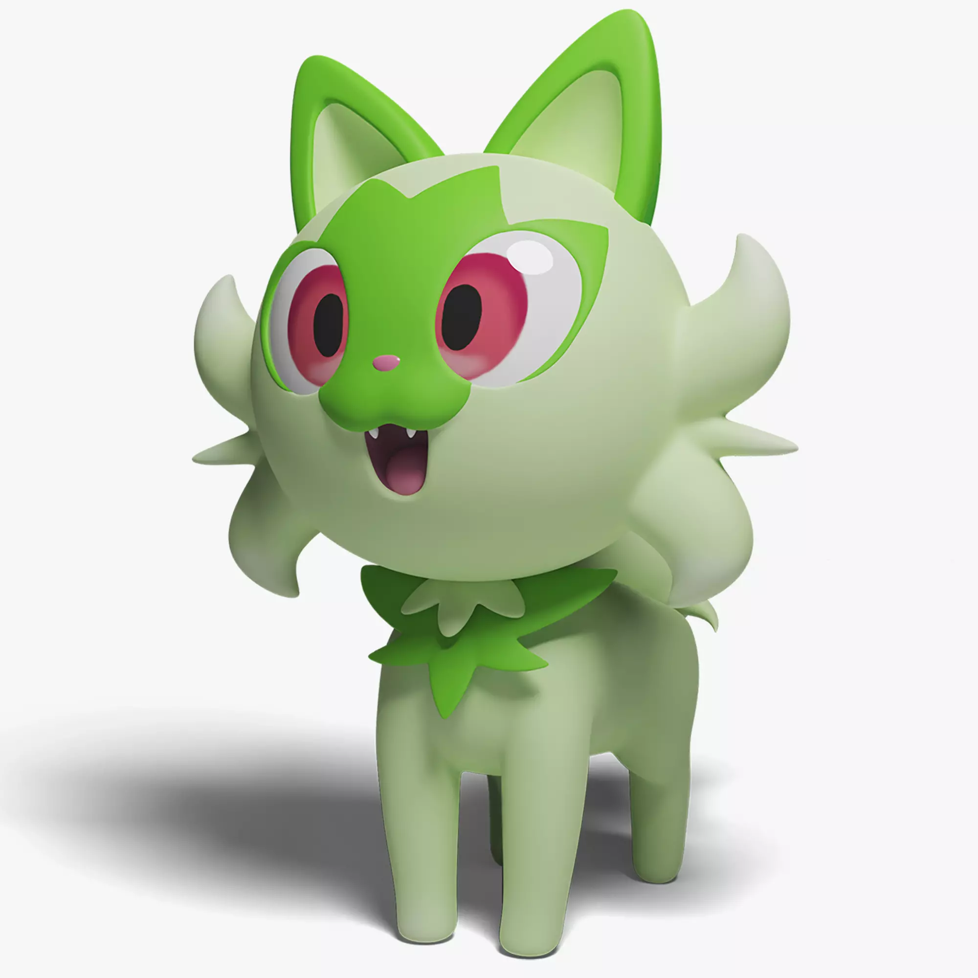 Sprigatito Rigged 3d Model Low-poly 3D model_0