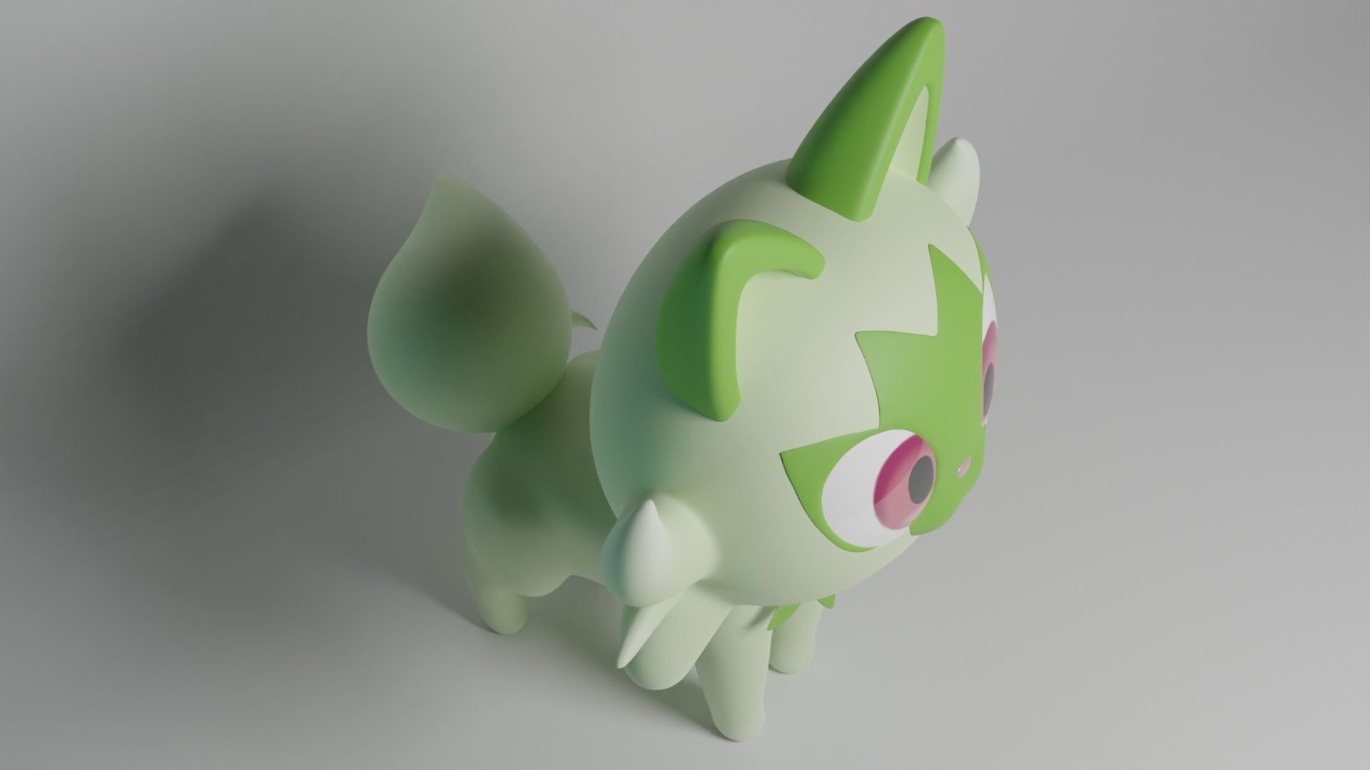 Sprigatito Rigged 3d Model Low-poly 3D model_6