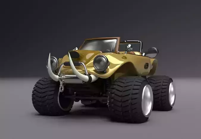 Cartoon Monster Truck 3D Model 3D model