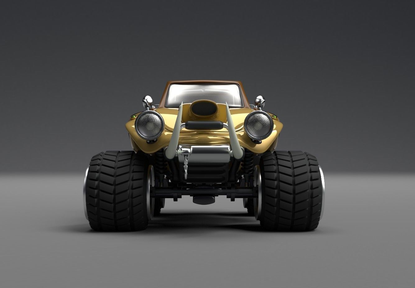 Cartoon Monster Truck 3D Model 3D model_2