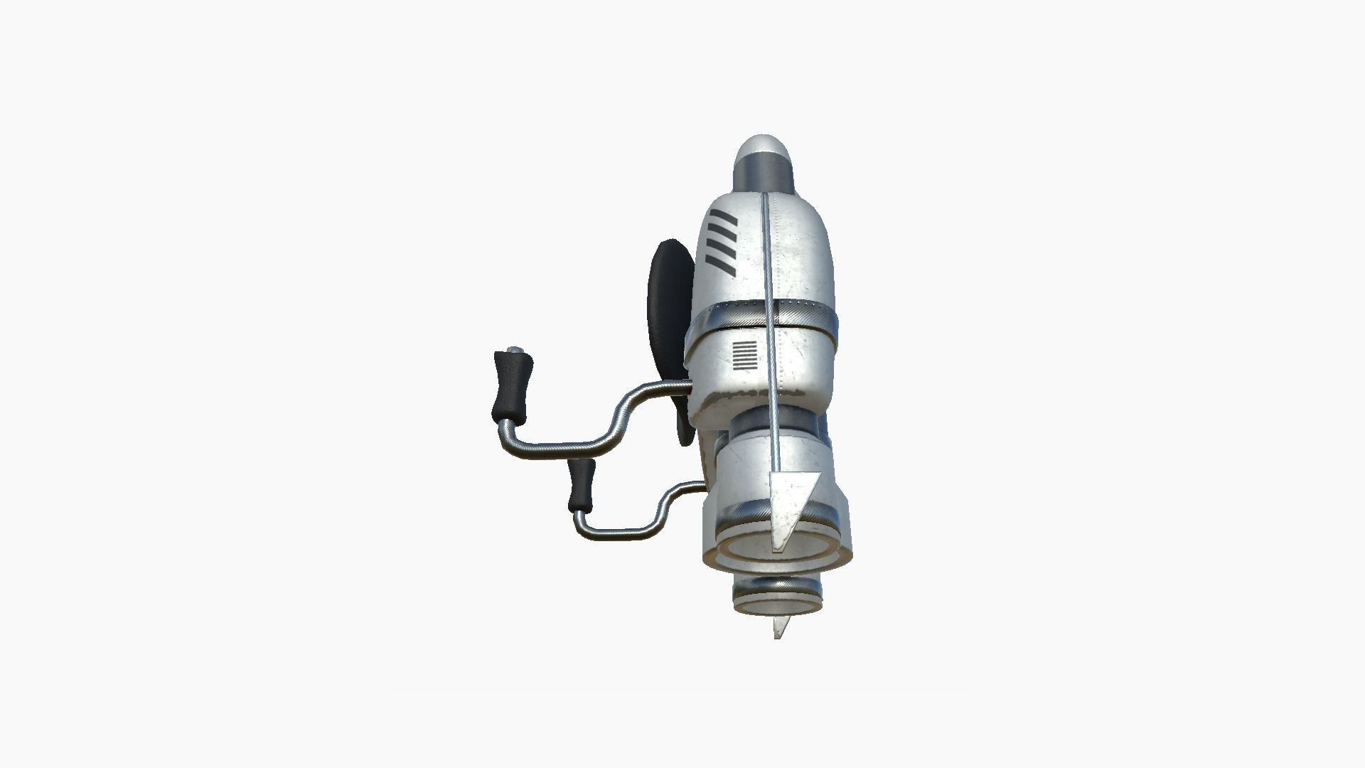 Jetpack D08 Light Steel - SciFi Character Design Low-poly 3D model_4
