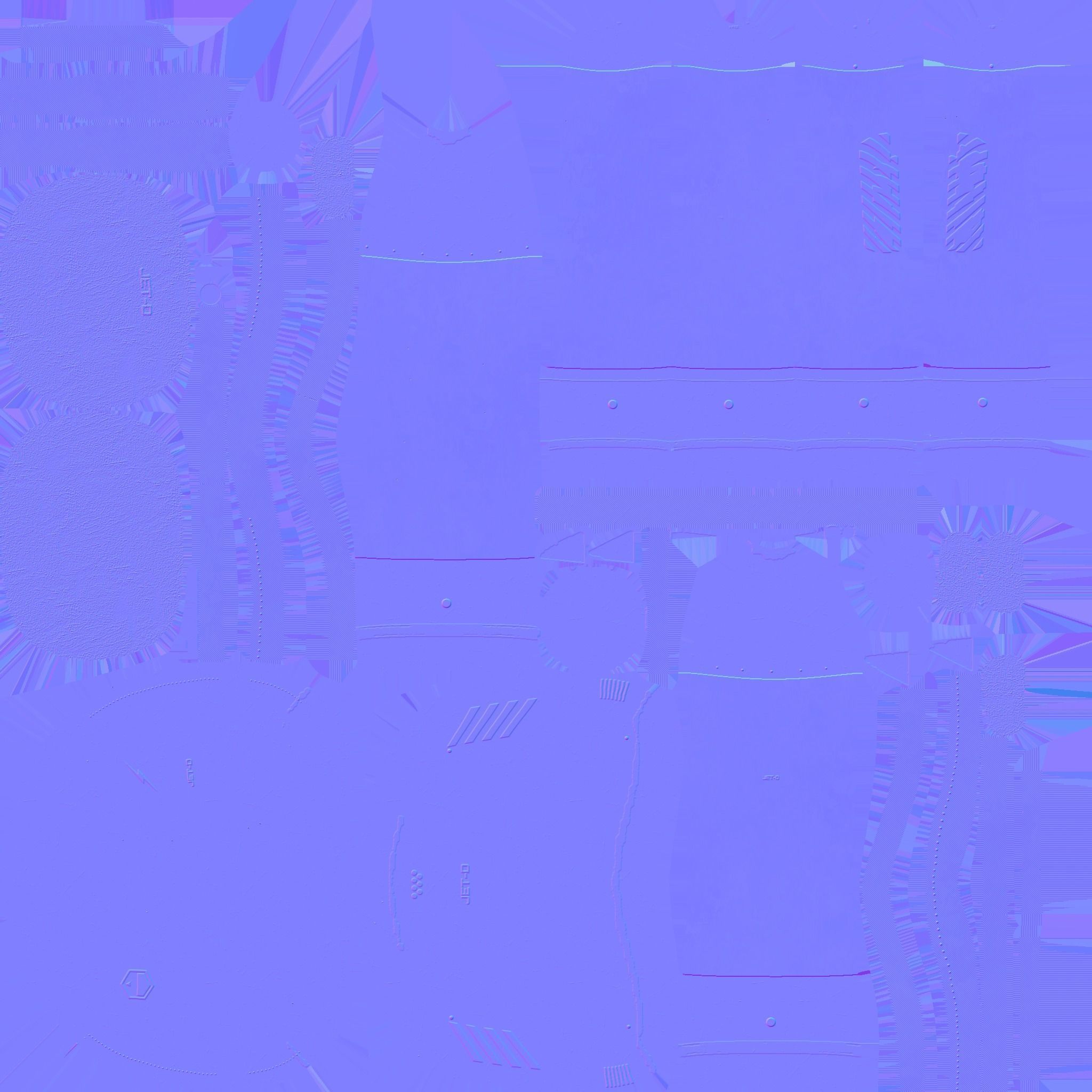 Jetpack D08 Light Steel - SciFi Character Design Low-poly 3D model_22