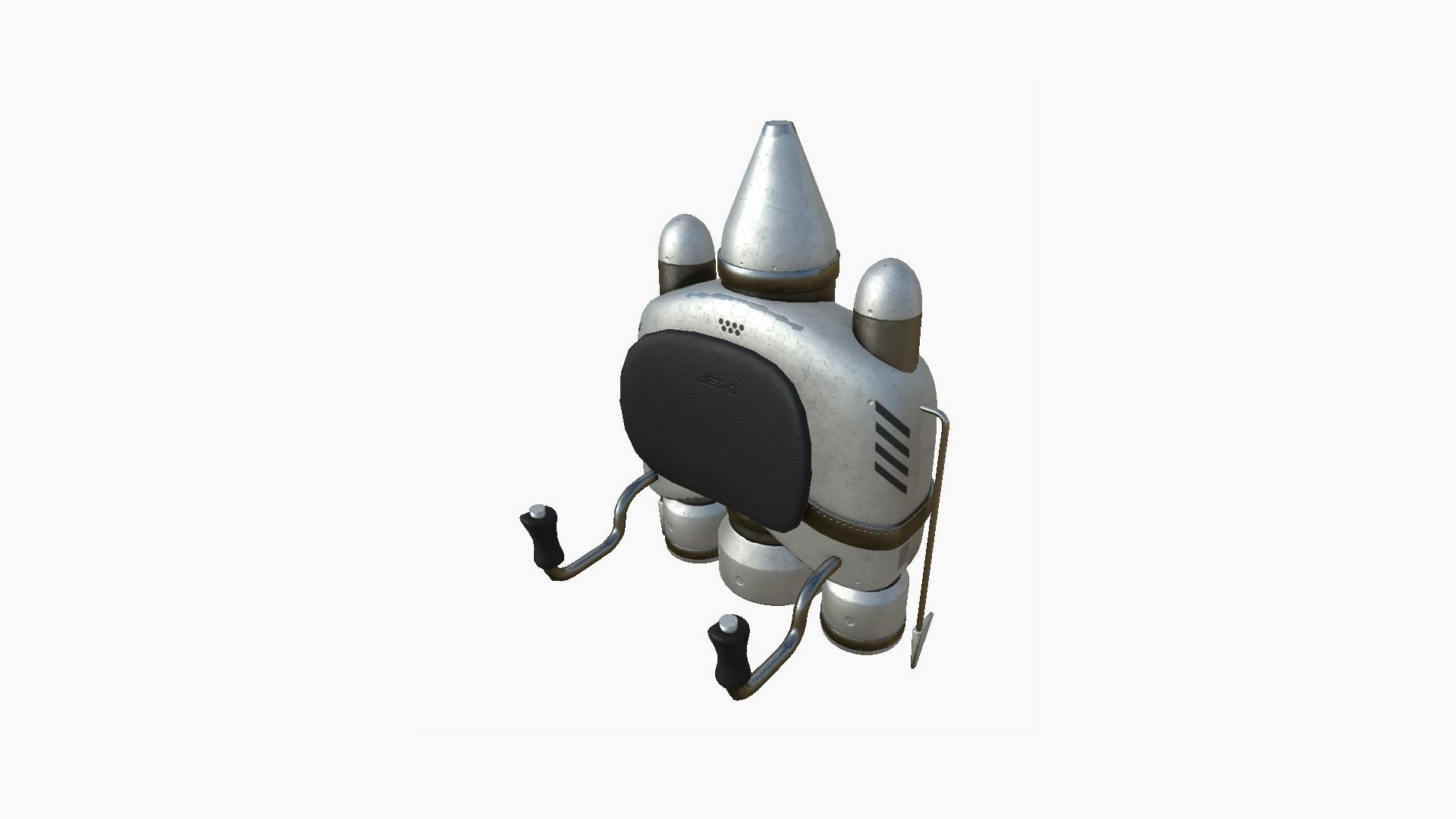 Jetpack D08 Light Steel - SciFi Character Design Low-poly 3D model_2