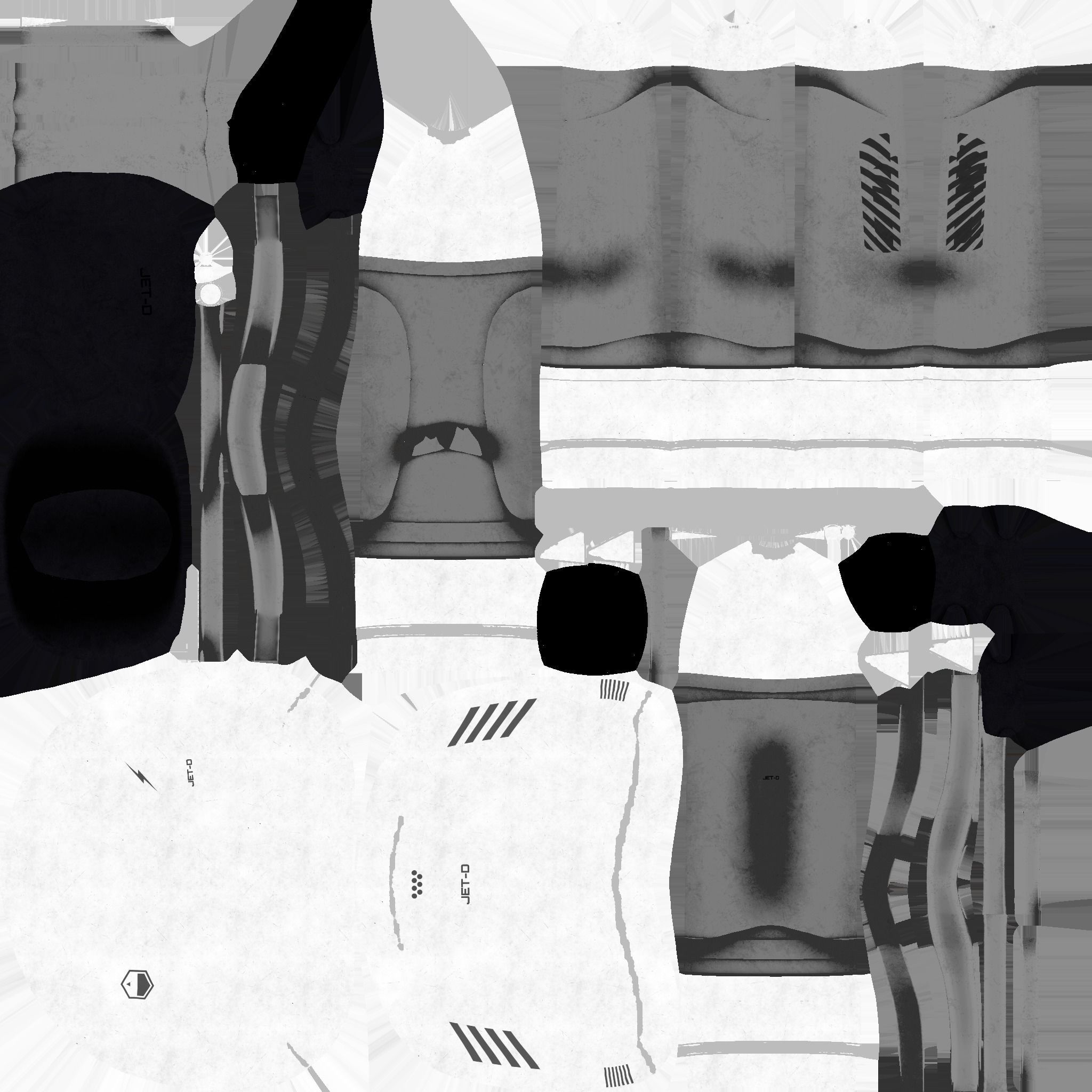 Jetpack D08 Light Steel - SciFi Character Design Low-poly 3D model_19