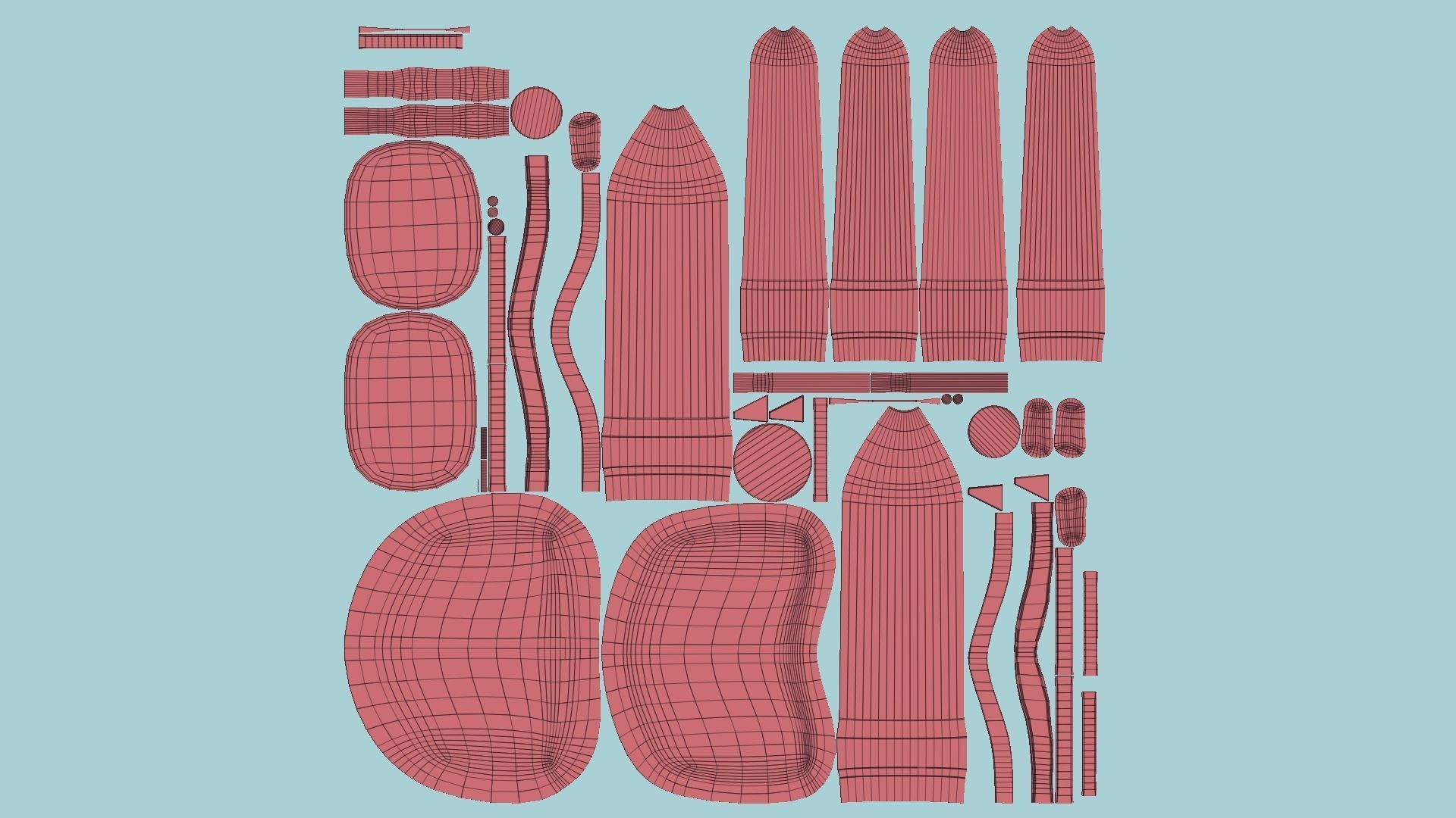 Jetpack D08 Light Steel - SciFi Character Design Low-poly 3D model_11
