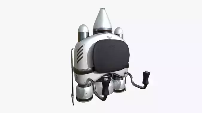 Jetpack D08 Light Steel - SciFi Character Design Low-poly 3D model