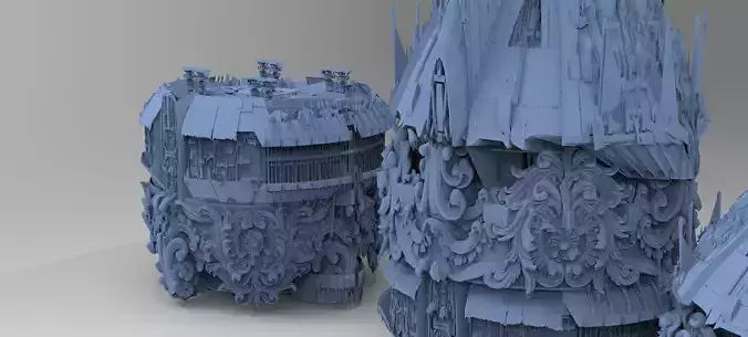 Ocean Cyberpunk Atlantis Deep city tower 2 designs