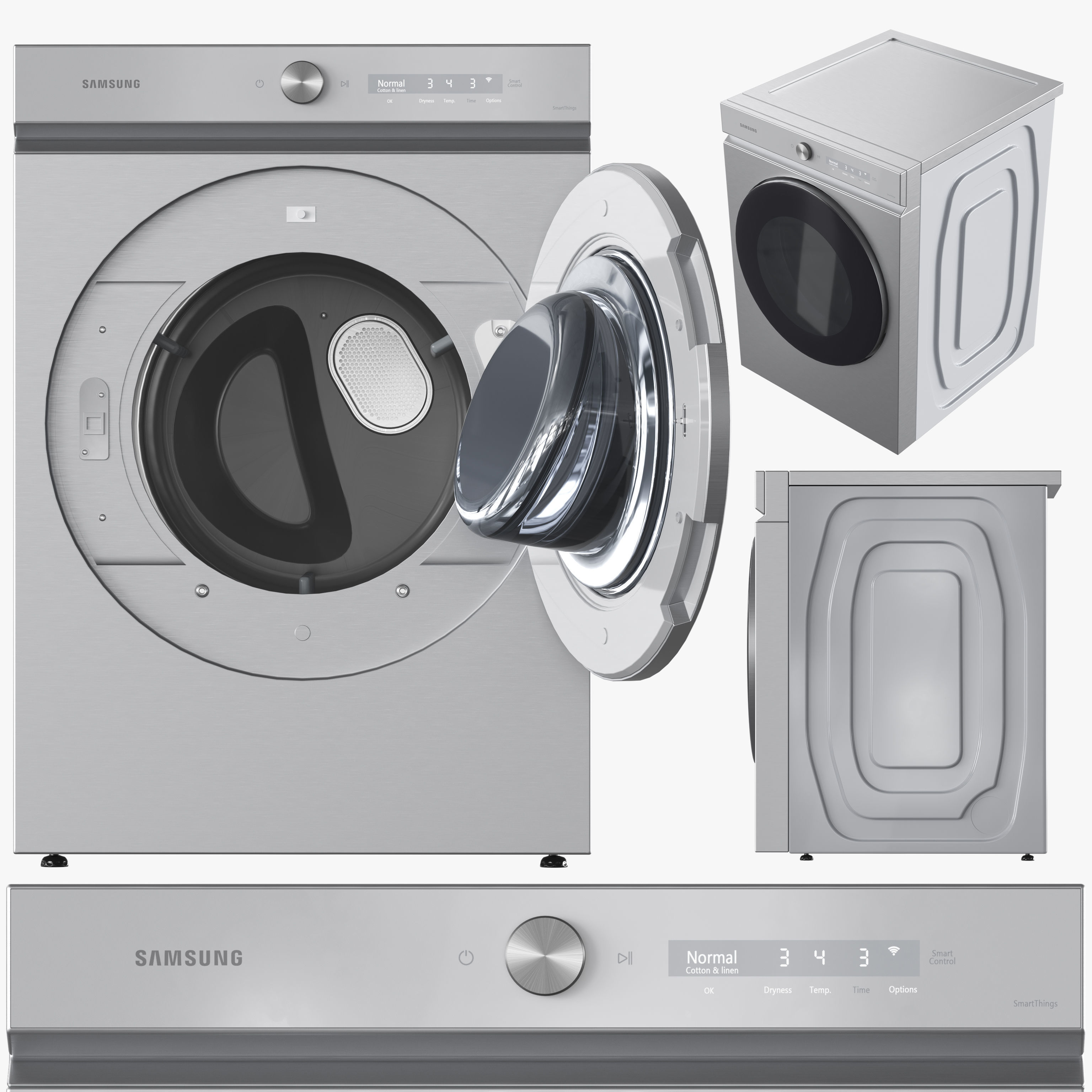 Samsung Washer and Dryer Set 01 3D model CGTrader