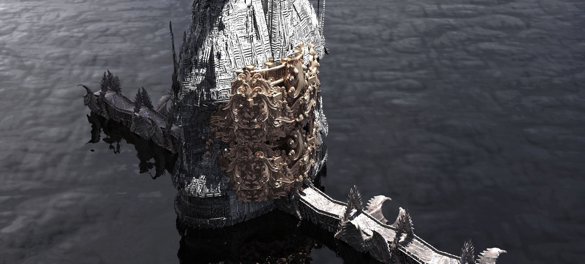 Ocean Cyberpunk Atlantis Deep Base tower 1 3D model_1