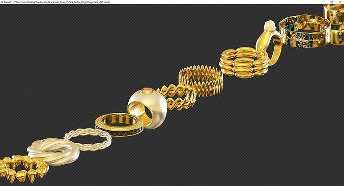 Gold Ring Low-poly 3D model