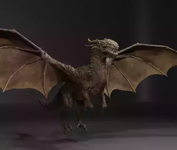 DRAGON BLENDER 1 Low-poly 3D model