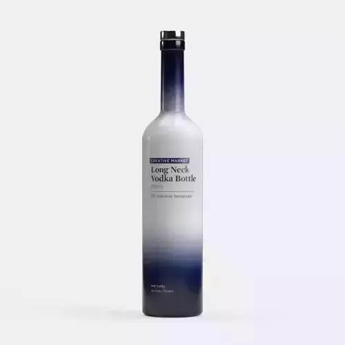750mL Long Neck Glass Vodka Bottle