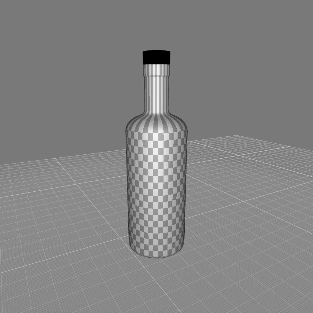 750mL Stretch Nordic Glass Vodka Bottle 3D model_3
