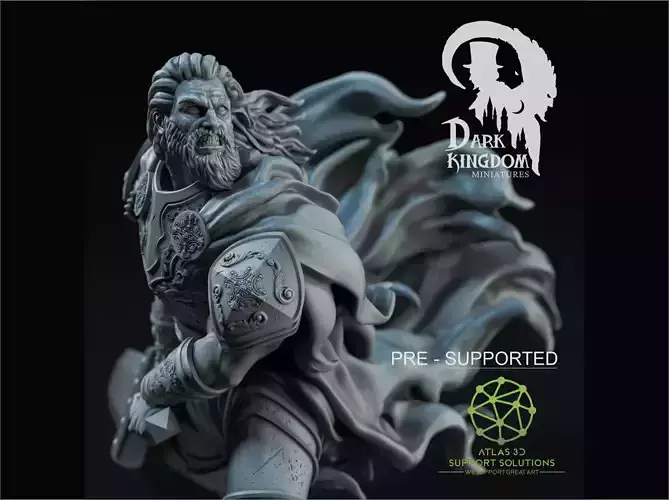 Avalord figure holding sword on table