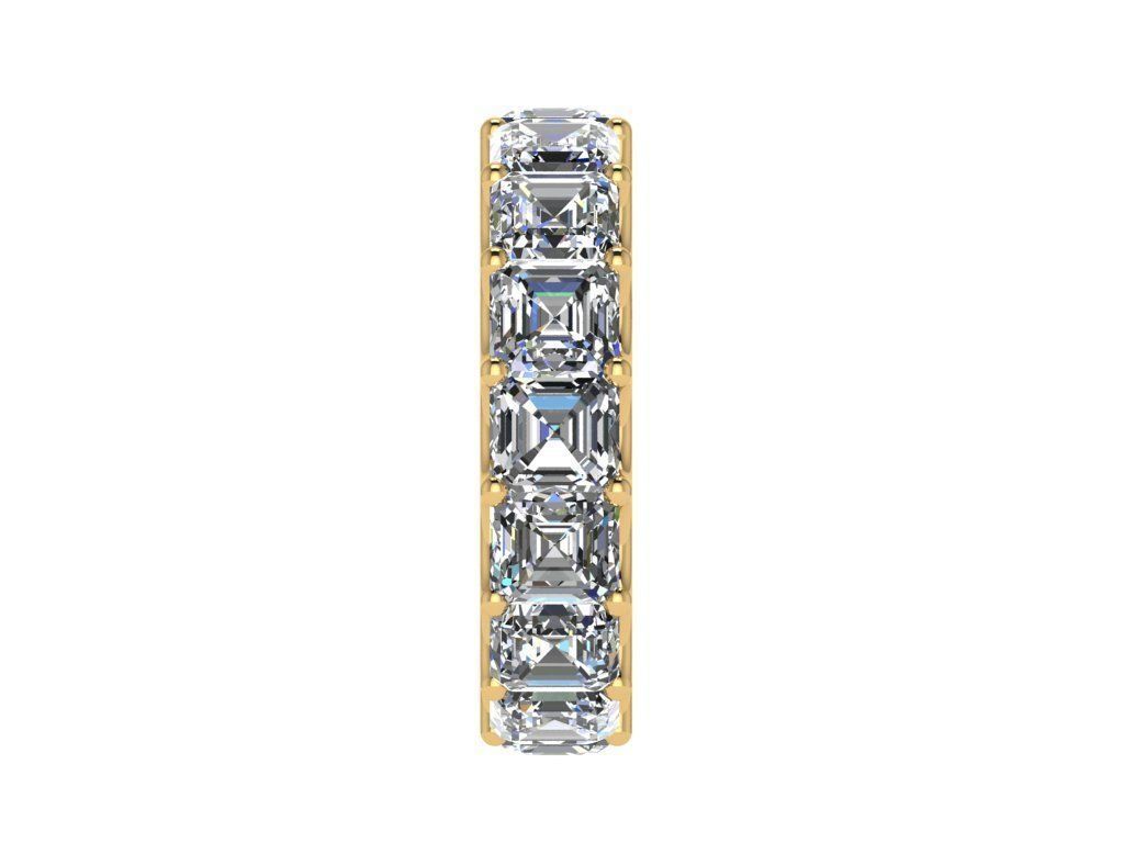 Ring410 princess cut eternity ring gold 3D print model_3