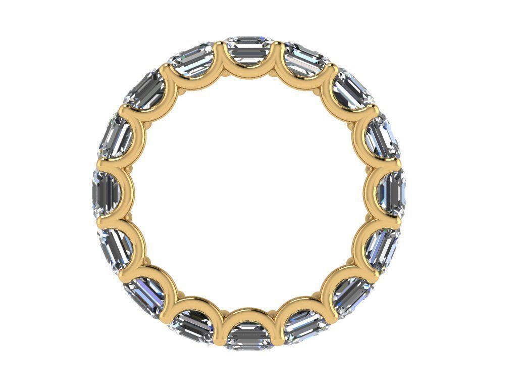 Ring410 princess cut eternity ring gold 3D print model_2
