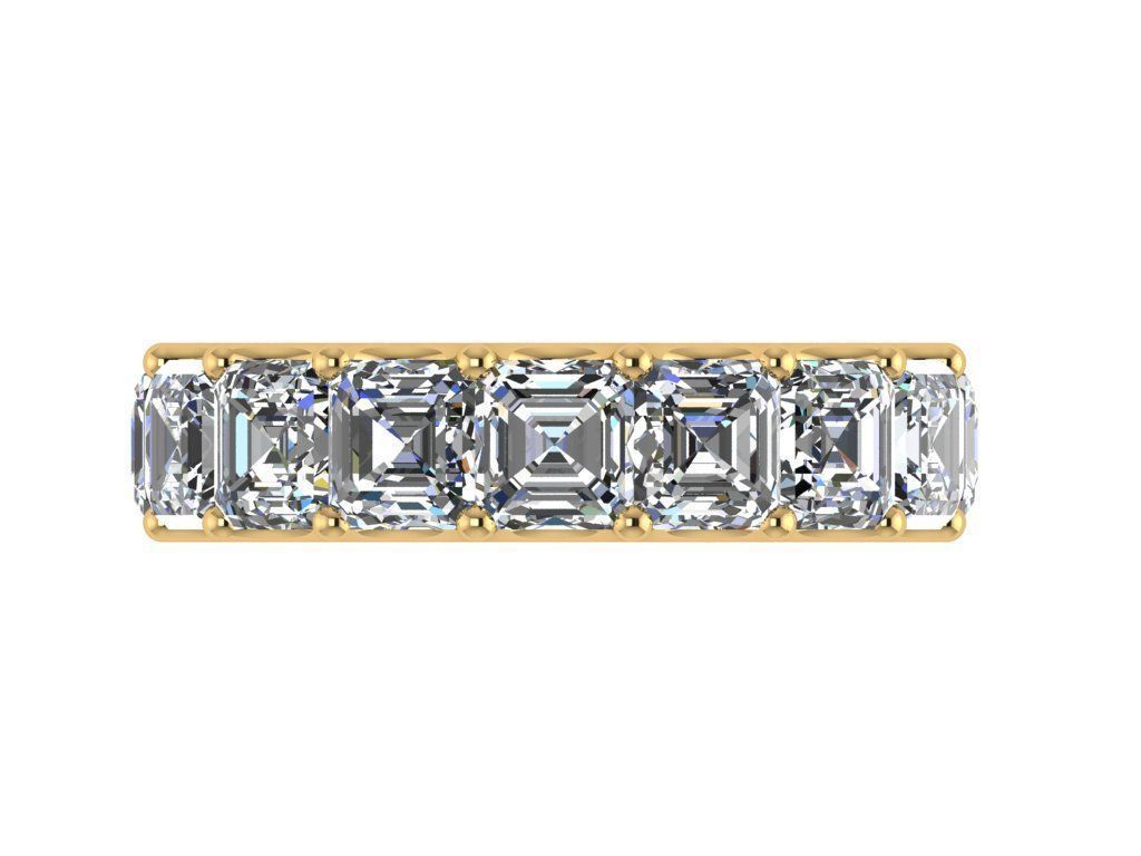 Ring410 princess cut eternity ring gold 3D print model_1