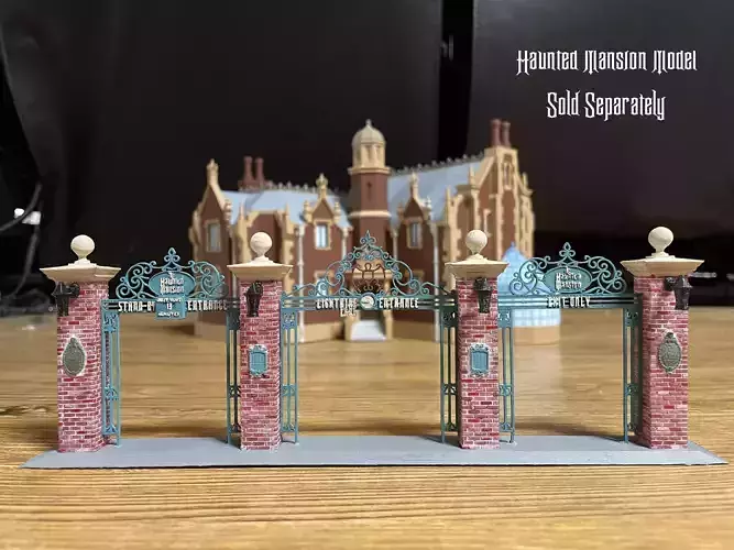 Spooky Haunted Mansion Gate 3D print model