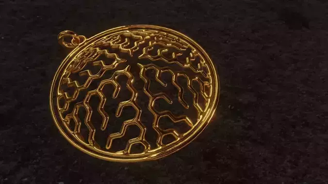 Golden Earing or Pendant 3D model