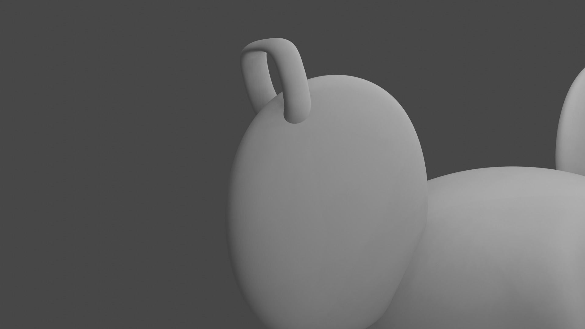 Cartoon Mouse Keychain 3D print model_3