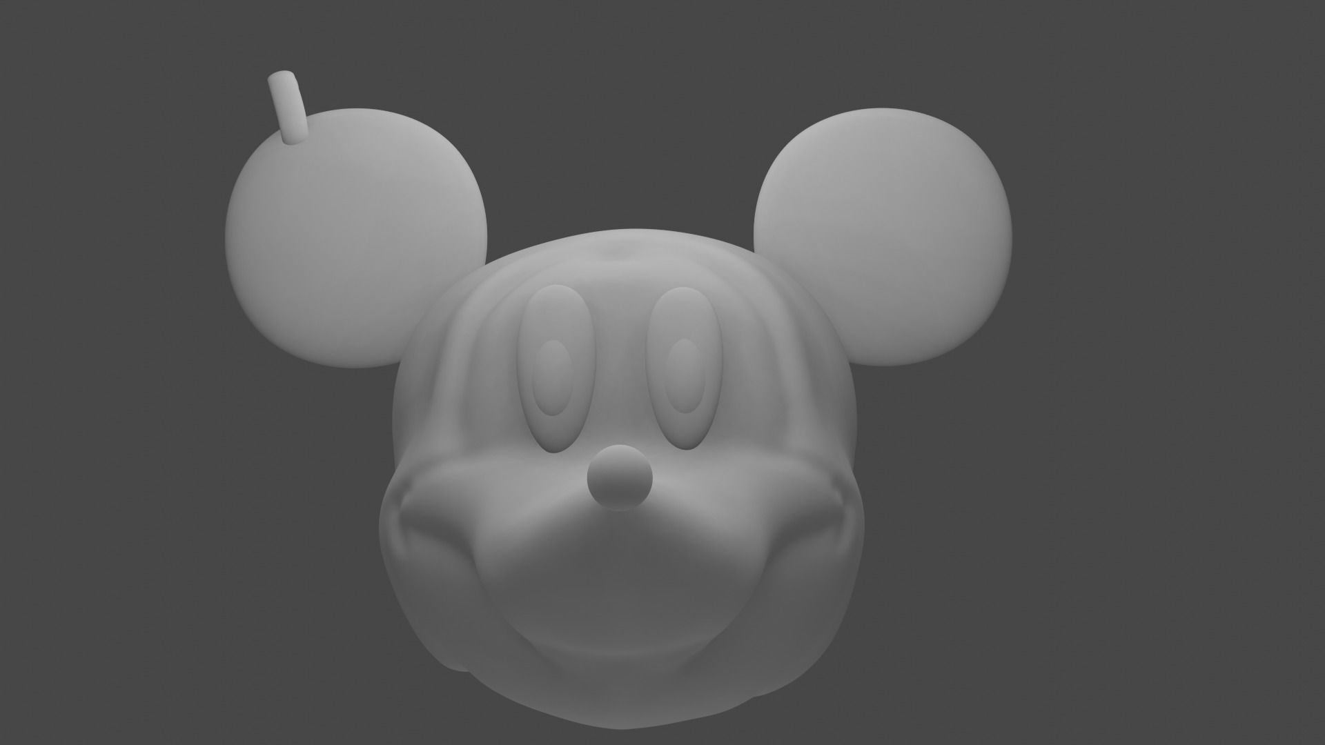 Cartoon Mouse Keychain 3D print model_1