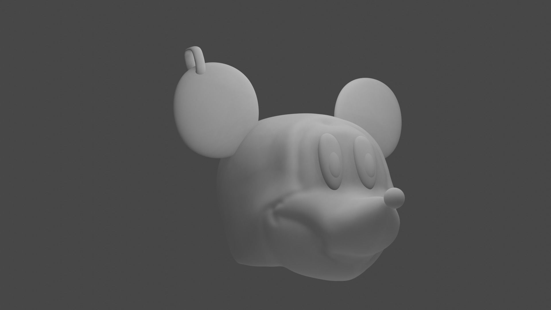 Cartoon Mouse Keychain 3D print model_2