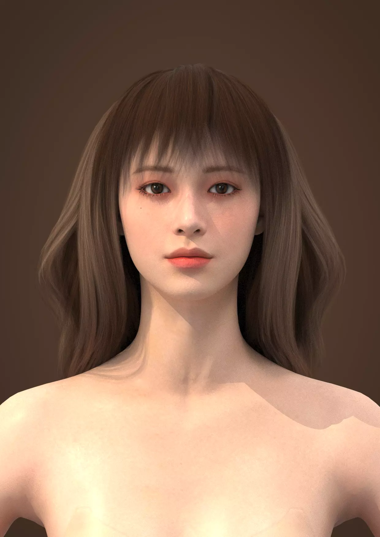 Long hair 015-FV2 for Yuna-FV2 3D model from 3DClo Software 3D model_0