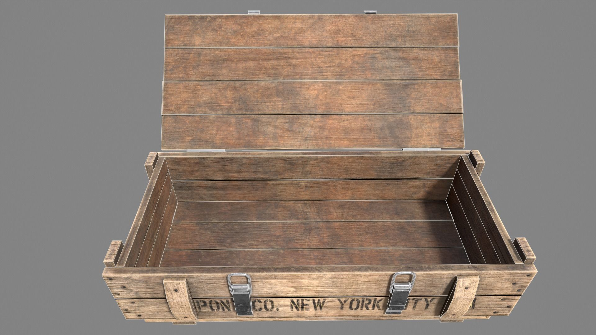Wood Ammo Box Low-poly 3D model_24
