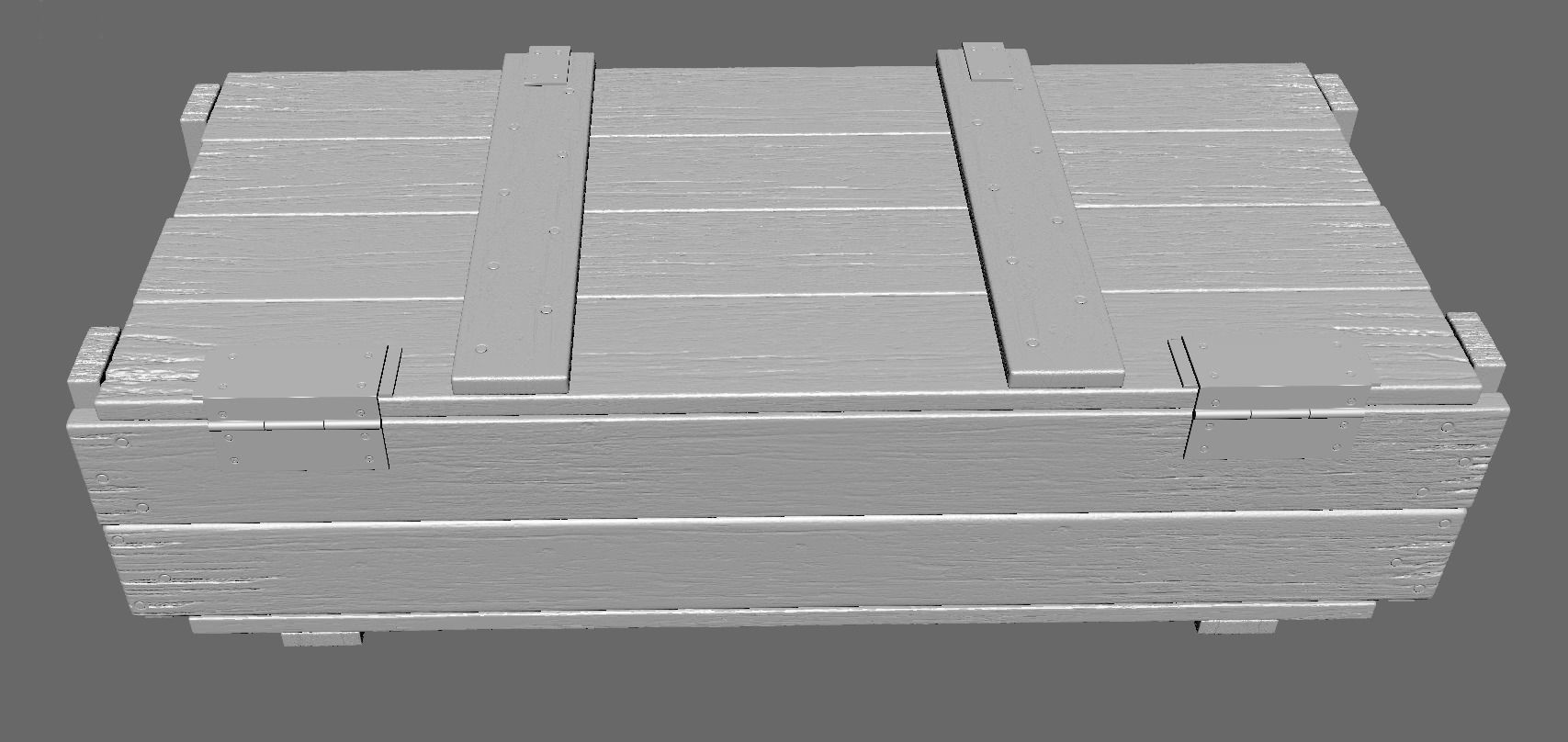 Wood Ammo Box Low-poly 3D model_32