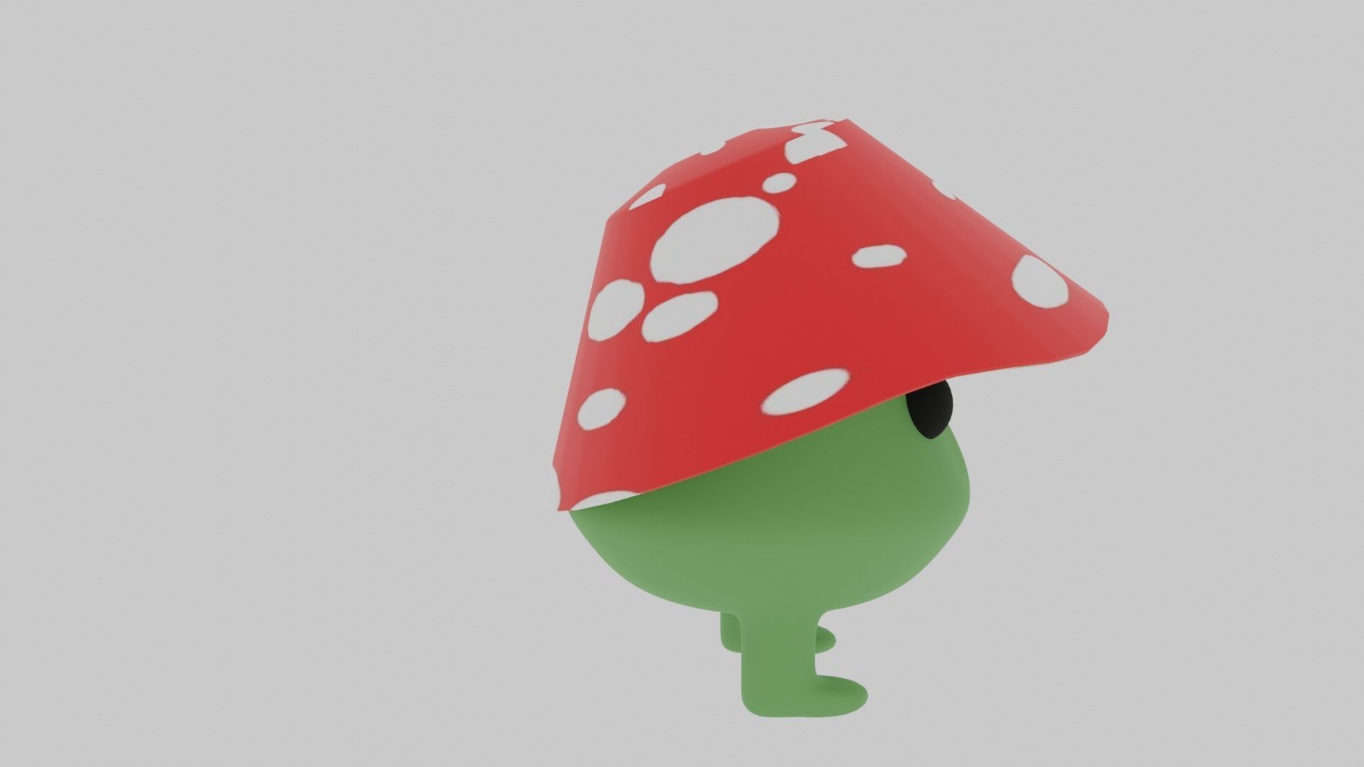 mushroom guy  Low-poly 3D model_1