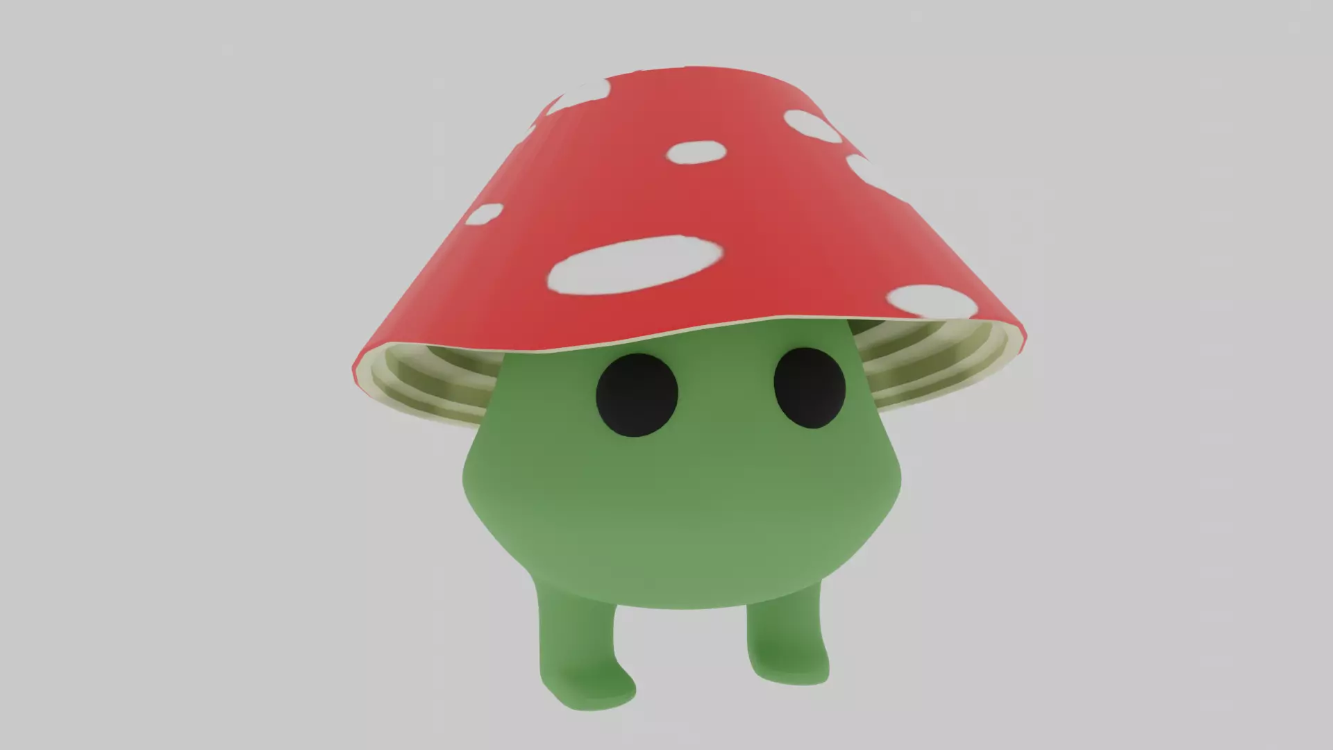 mushroom guy  Low-poly 3D model_0