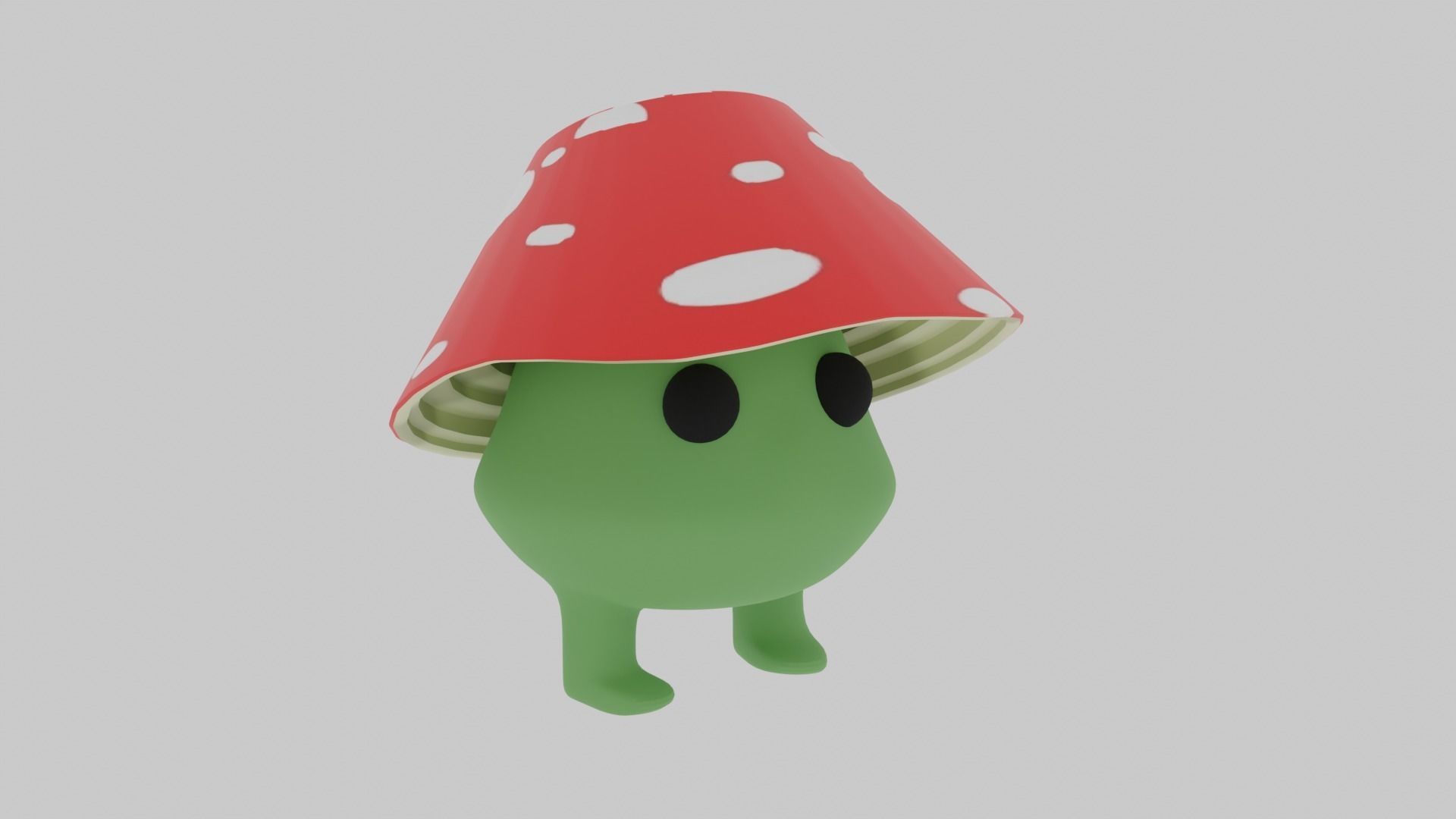 mushroom guy  Low-poly 3D model_2