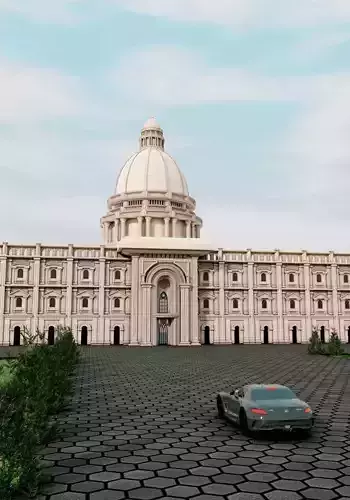 Roman style architecture 3D model