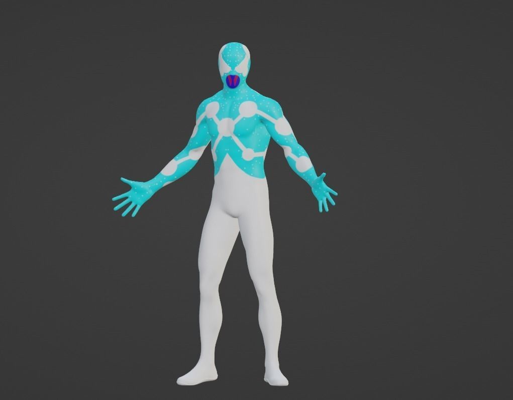 Cosmic Spider-Man Low-poly 3D model_1