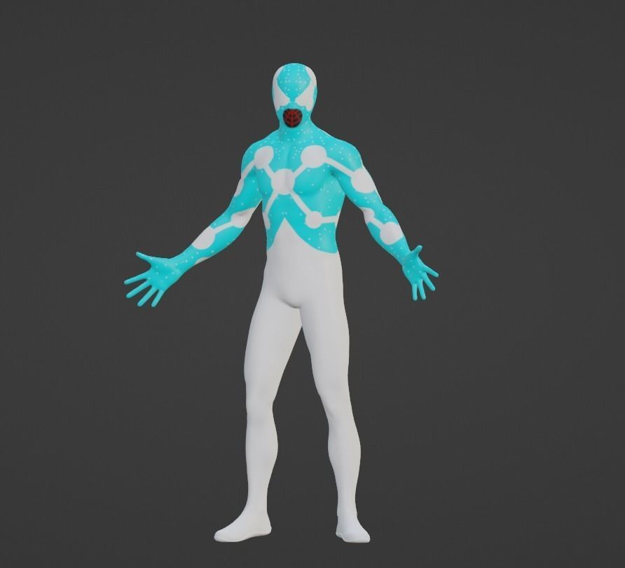Cosmic Spider-Man Low-poly 3D model_2