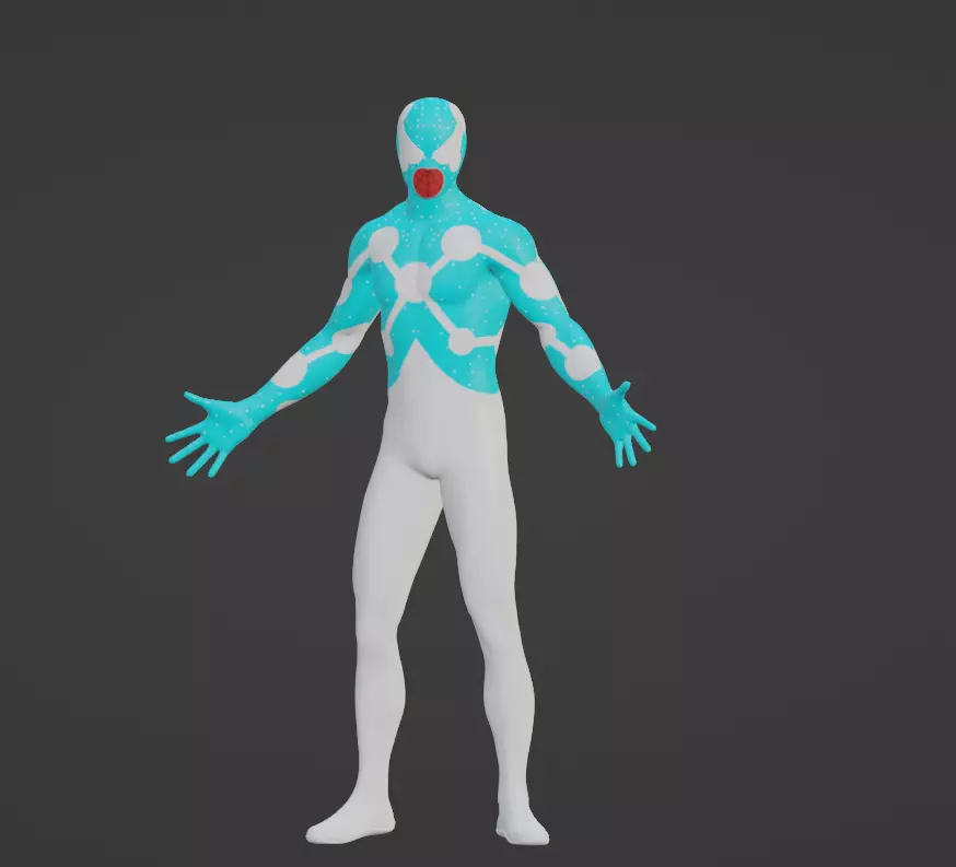 Cosmic Spider-Man Low-poly 3D model_0