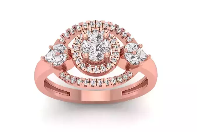 Solitaire Wedding  Women Rings 3D print model