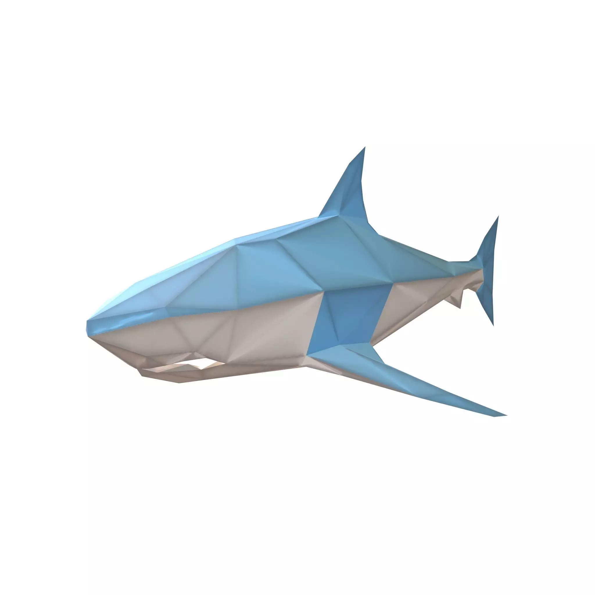 Low Poly Shark v1 007 Low-poly 3D model_0