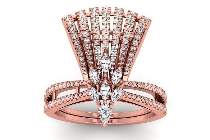 Solitaire Wedding  Women Rings 3D print model
