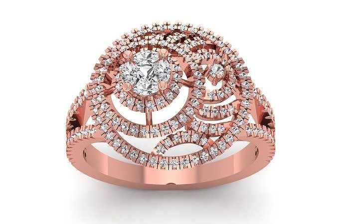 Solitaire Wedding  Women Rings 3D print model
