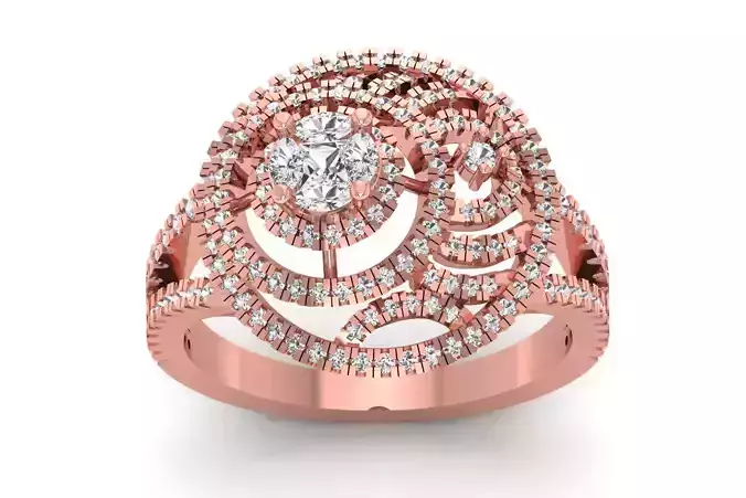 Solitaire Wedding  Women Rings 3D print model