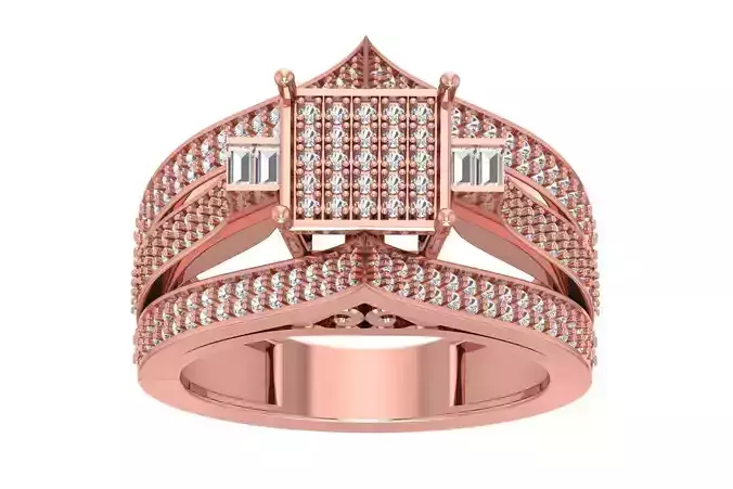 Solitaire Wedding  Women Rings 3D print model