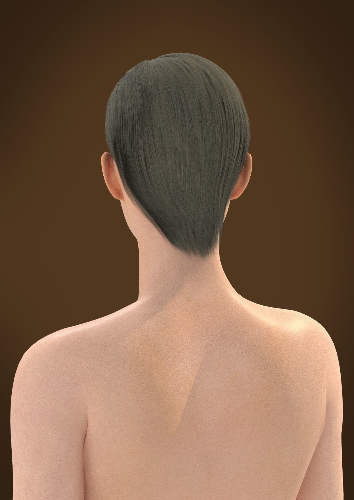 Short hair 017-FV2 for Yuna-FV2 3D model from 3DClo Software 3D model_3